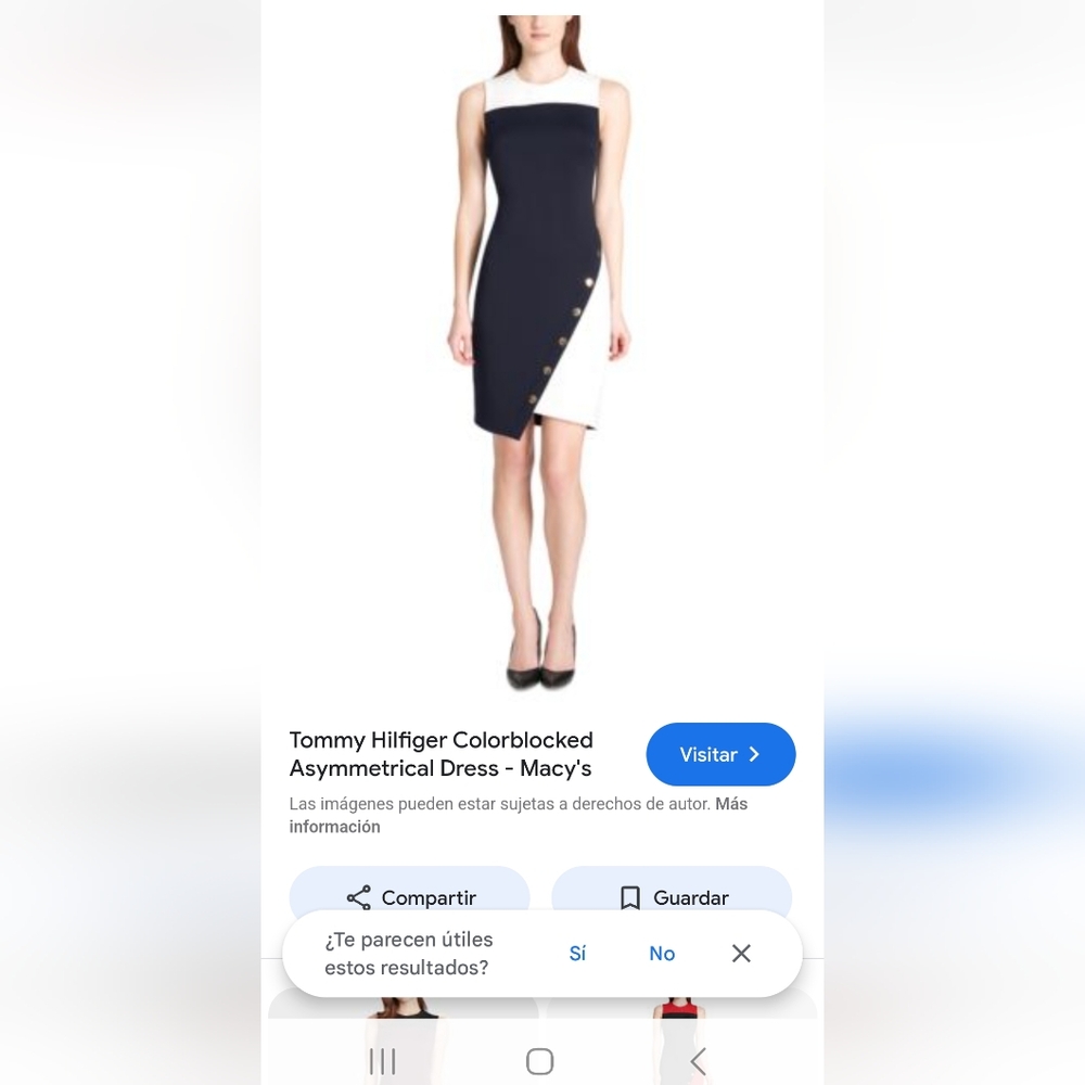 Tommy Hilfiger Colorblocked Asymmetrical Dress